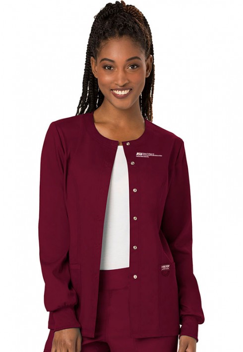 Female ASU Nursing Snap Front Warm-up Jacket – WW310