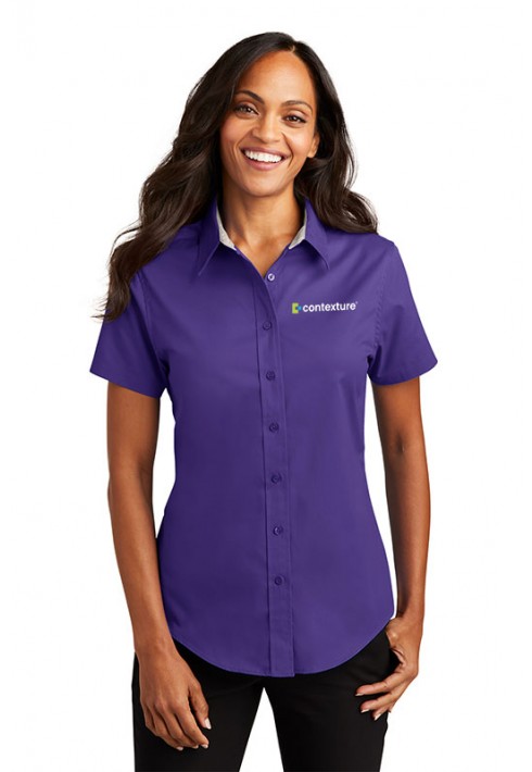 Contexture – Port Authority – L508 – Ladies Short Sleeve Shirt - Purple