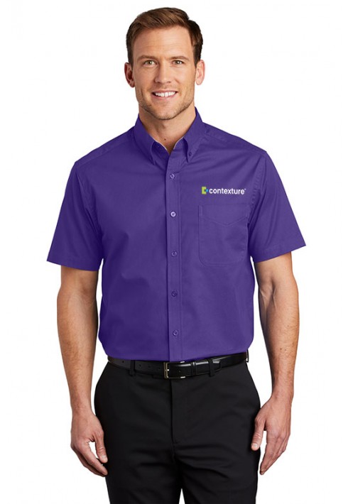 Contexture New Hire – Port Authority – S508 – Men’s Short Sleeve Shirt - Purple