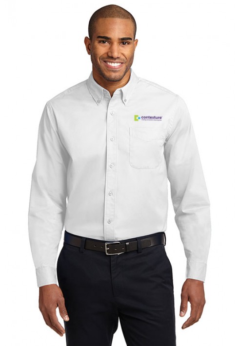 Contexture New Hire – Port Authority – S608 – Men’s Long Sleeve Shirt - White