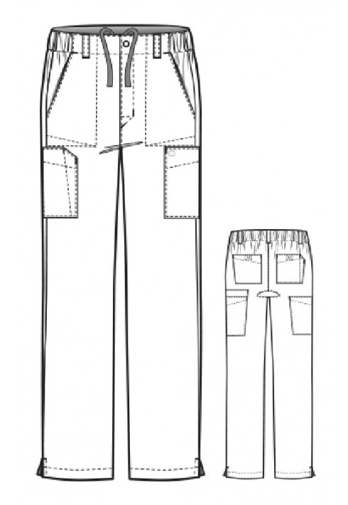 W123 – 5355 – Men’s Flat Front Cargo Pocket Pant