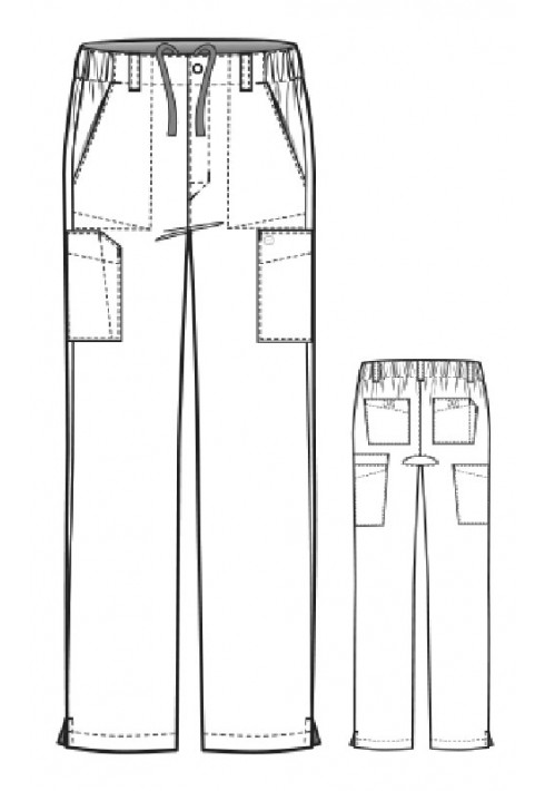 W123 – 5355 – Men’s Flat Front Cargo Pocket Pant