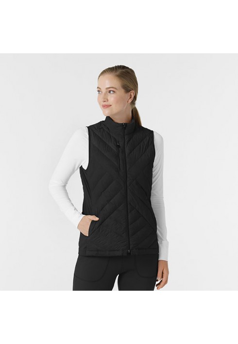 Wink Layers – 8277 – Quilted Scrub Vest – Black
