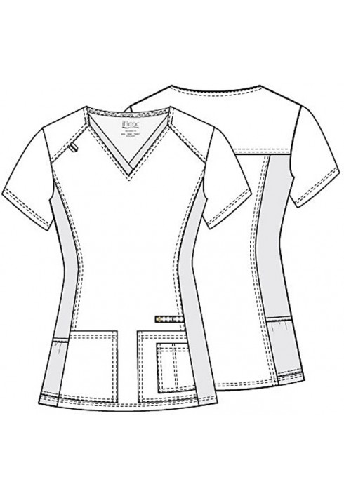 Cherokee I-Flex – CK605 – V-Neck Knit Panel Top