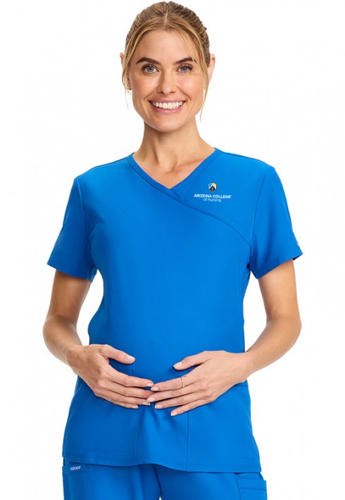 Arizona College – CK701A – Maternity Mock Wrap Top