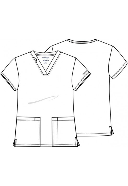 Cherokee Achieve – CK832 – 2 Pocket V-Neck Top