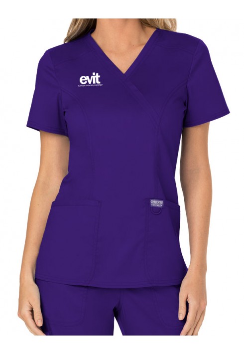 EVIT – WW610 – Women’s Mock Wrap Top - Grape