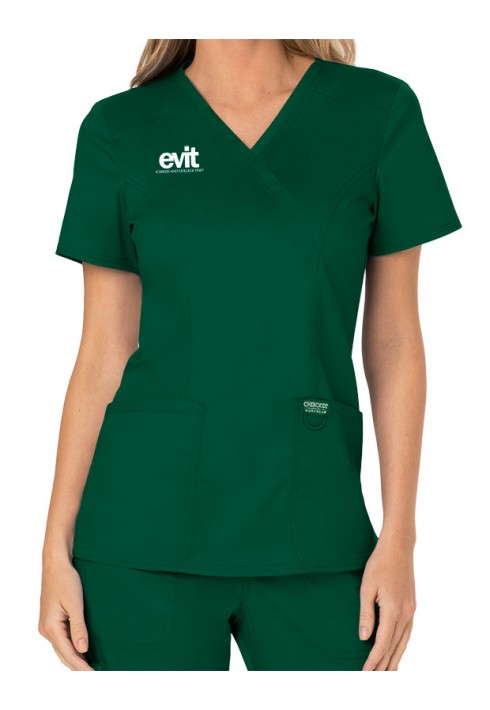 EVIT – WW610 – Women’s Mock Wrap Top - Hunter