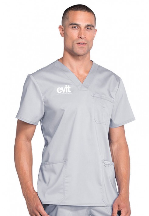 EVIT – WW670 – Men’s V-Neck Top - Grey