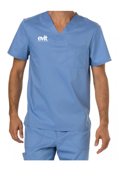 EVIT – WW690 – Men’s Tuckable V-Neck Top - Ciel