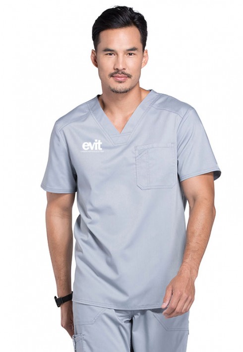 EVIT – WW690 – Men’s Tuckable V-Neck Top - Grey