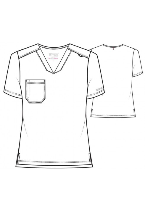 Adelante – Grey’s Stretch GVST028 – Ladies V-Neck Top
