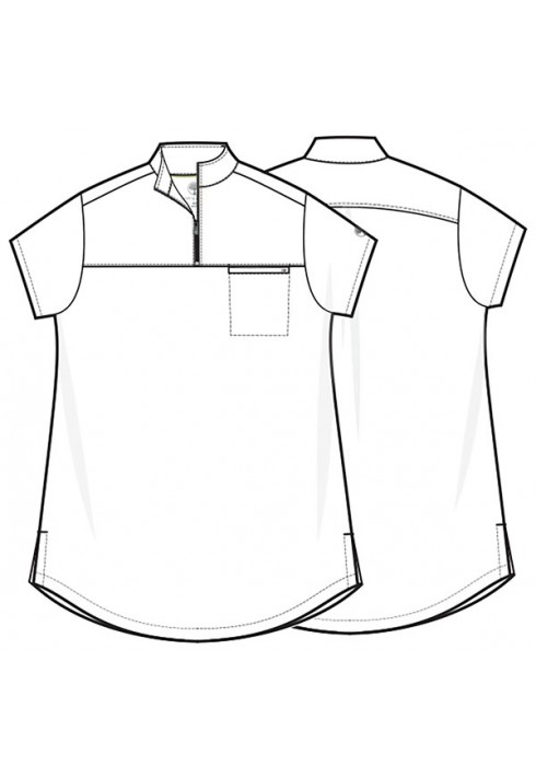 Quest by Healing Hands – HH752 – Partial Zip Stand Collar Top