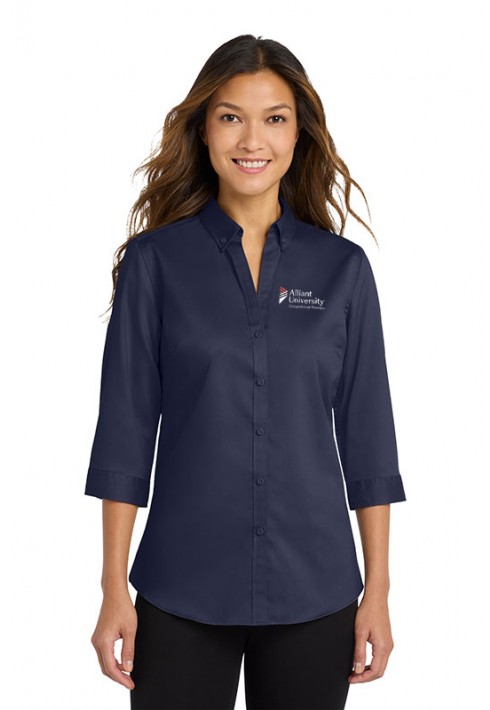 Alliant University – OT – L665 – Ladies ¾ Sleeve Shirt - Navy