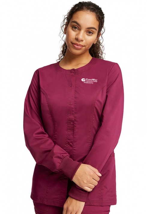 Student Phlebotomy WW310 Snap Front Jacket Skills Center Students Gateway Skills Center Apparel Pro Health Care Wear