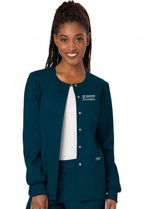 MCCD - Revolution – WW310 – Female Snap Front Warm-up Jacket - Caribbean