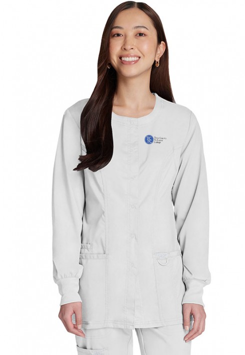 Texas County – WW310 - Snap Front Warm-up Jacket - White