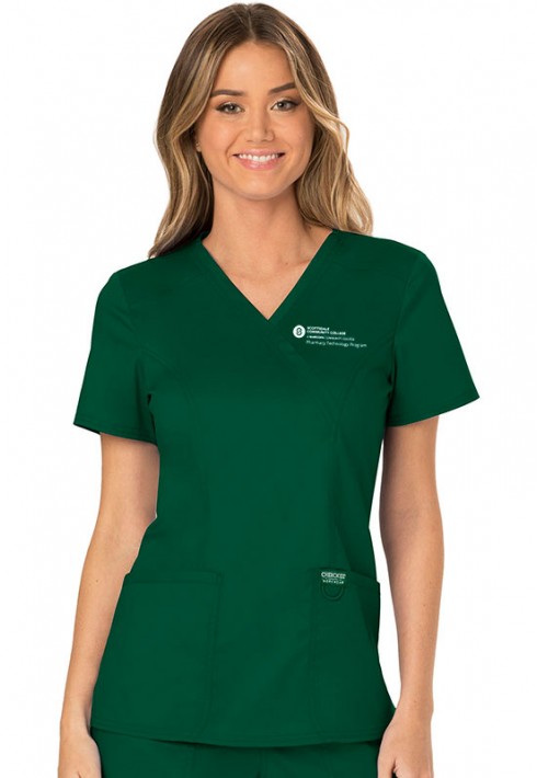 SCC Pharmacy - Revolution – WW610 – Female Mock Wrap Top - Hunter