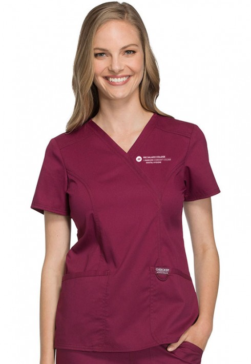 Rio Salado - Revolution – WW610 – Female Mock Wrap Top - Wine