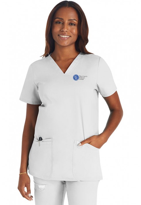 Texas County – WW620 - V-Neck Top - White