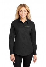 Contexture – Port Authority – L608 – Ladies Long Sleeve Shirt - Black