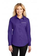 Contexture New Hire – Port Authority – L608 – Ladies Long Sleeve Shirt - Purple