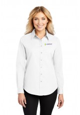 Contexture New Hire – Port Authority – L608 – Ladies Long Sleeve Shirt - White