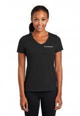 Contexture New Hire – LPC381V – Ladies Performance V-Neck Tee - Black