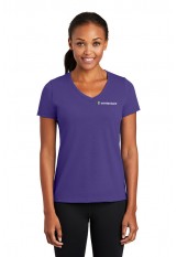 Contexture New Hire – LPC381V – Ladies Performance V-Neck Tee - Purple