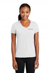 Contexture – LPC381V – Ladies Performance V-Neck Tee - White