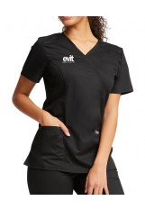 EVIT – WW610 – Women’s Mock Wrap Top - Black