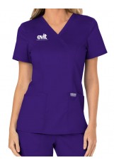 EVIT – WW610 – Women’s Mock Wrap Top - Grape