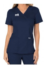 EVIT – WW610 – Women’s Mock Wrap Top - Navy