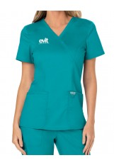 EVIT – WW610 – Women’s Mock Wrap Top - Teal