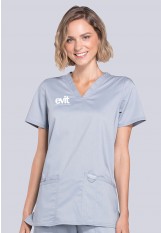 EVIT – WW620 – Women’s V-Neck Top - Grey