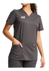 EVIT – WW620 – Women’s V-Neck Top - Pewter