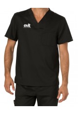 EVIT – WW690 – Men’s Tuckable V-Neck Top - Black