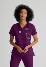 Adelante CT– Grey’s Stretch GVST028 – Ladies V-Neck Top