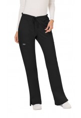 EVIT – WW120 – Women’s Mid Rise Moderate Flare Drawstring Pant - Black