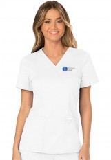Texas County – WW610 – Mock Wrap Top - White