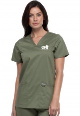EVIT – WW620 – Women’s V-Neck Top - Olive