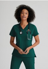 Adelante Refresh Special – Grey’s Stretch GVST028 – Ladies V-Neck Top-Hunter