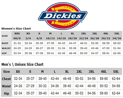 dickies pants sizing