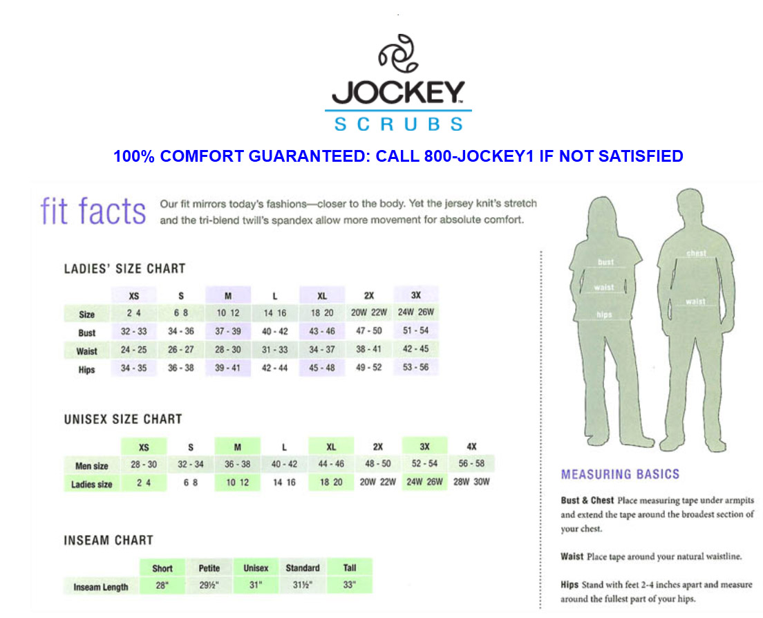 Jockey Ladies Size Chart